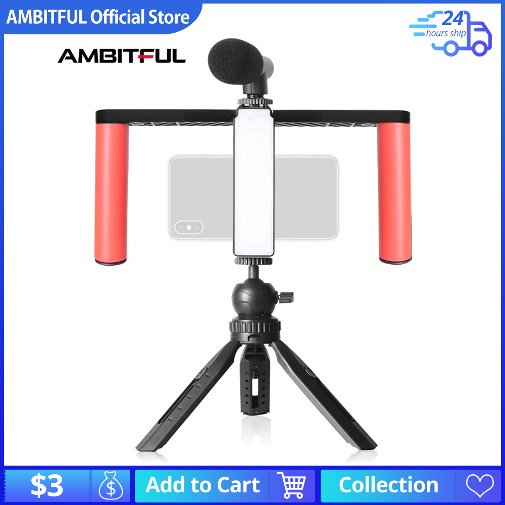 Photography Lighting Rig - Smartphone Video Rig Hand Grip Filmmaking