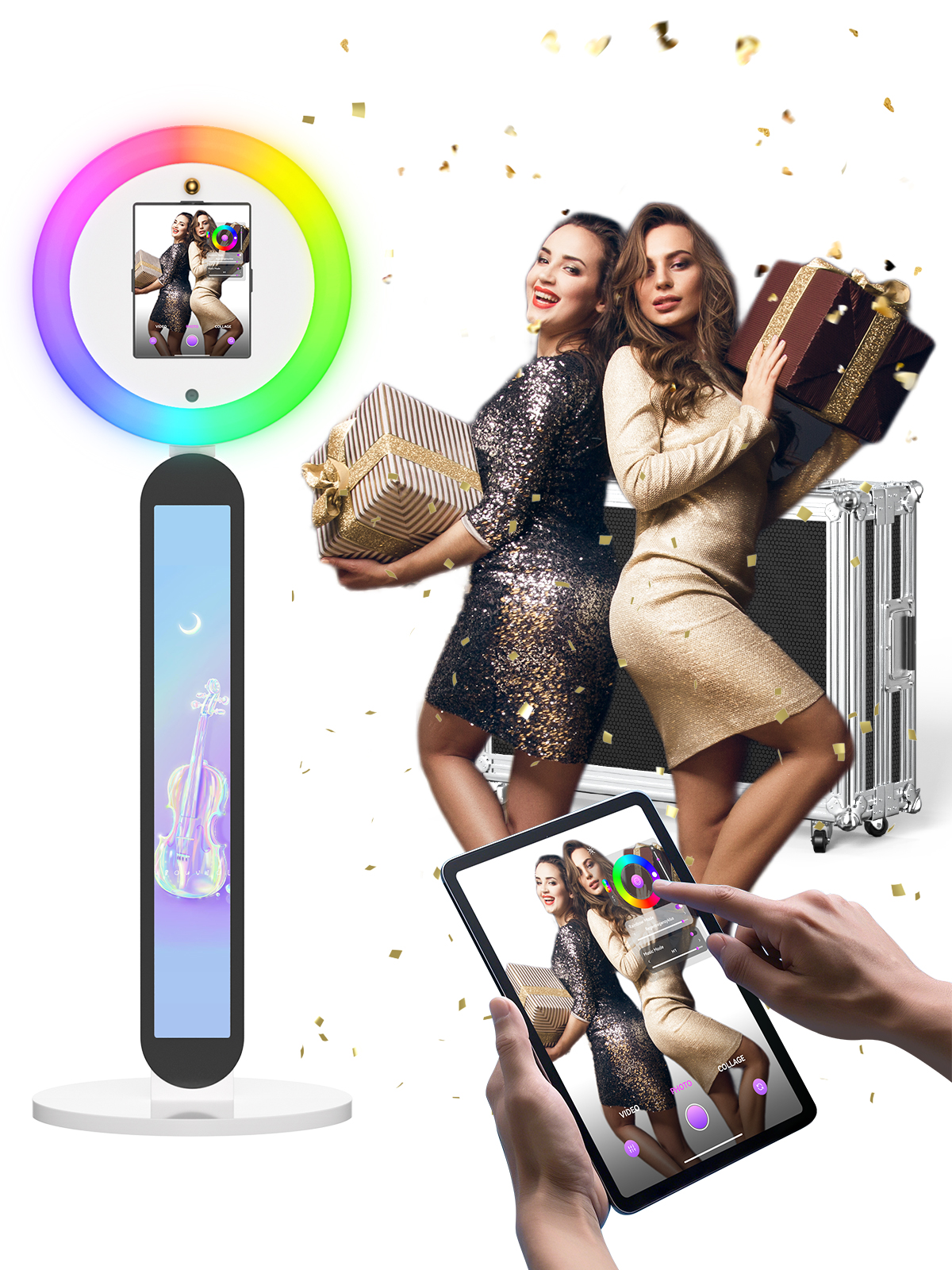 Photography Lighting Case - Portable iPad Photo Booth Machine APP