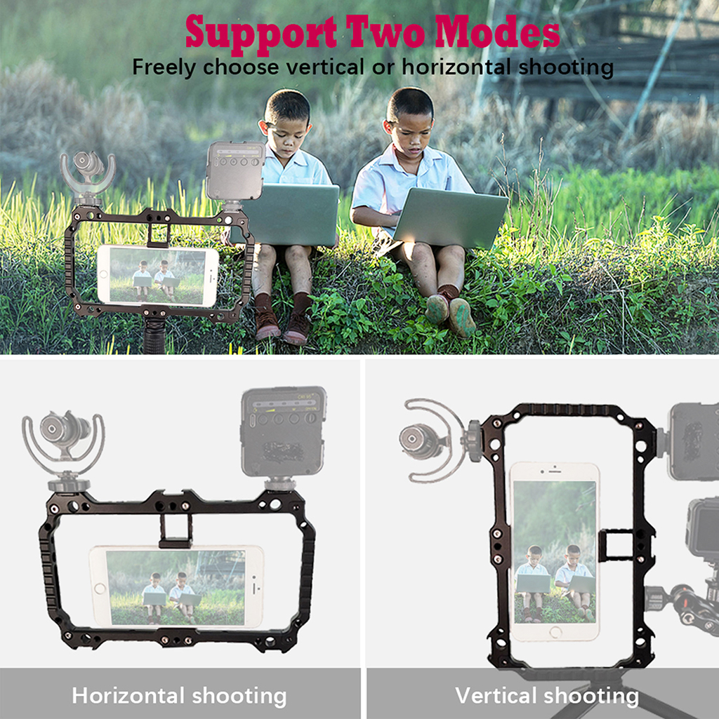 Universal Metal Phone Cage Rig - Photography Lighting Rig review and price