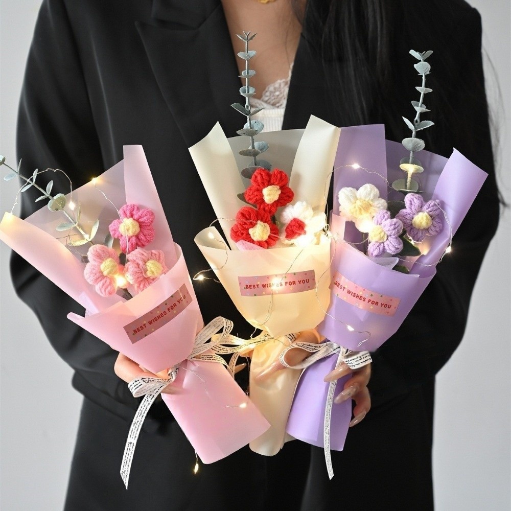 Knitted Crochet Flowers Bouque - Photography Lighting Simulator Free review and price