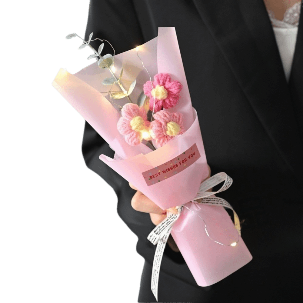 Knitted Crochet Flowers Bouque - Photography Lighting Simulator Free review and price