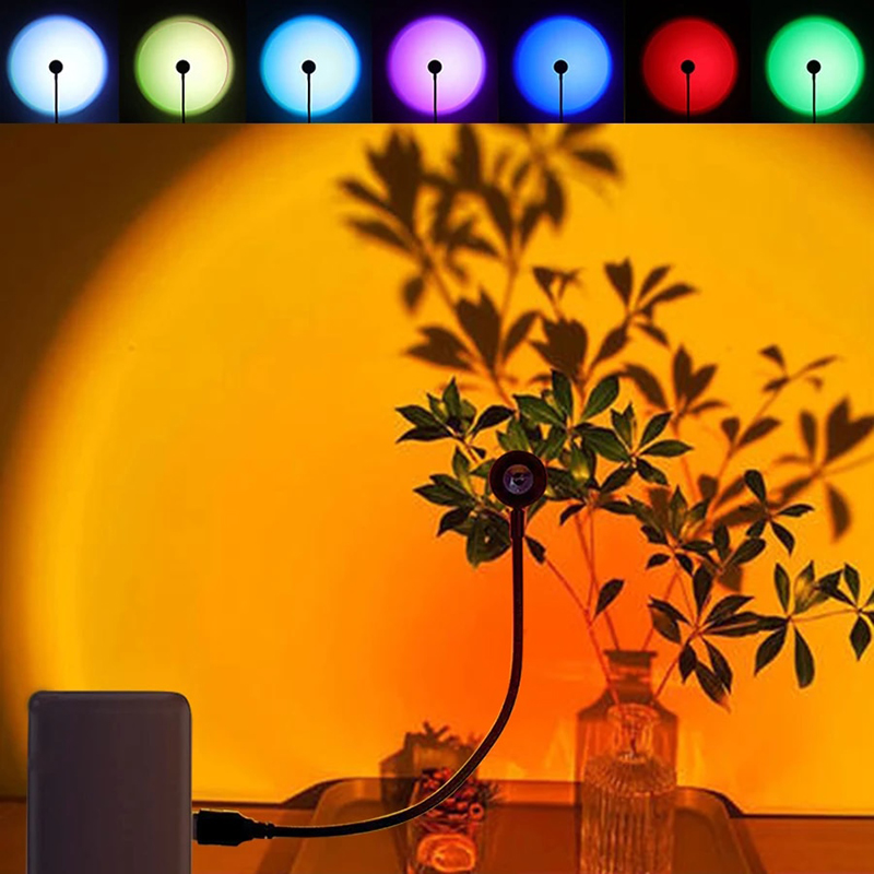 LED USB Sunset Lamp Projector  - Photography Lighting Handheld review and price