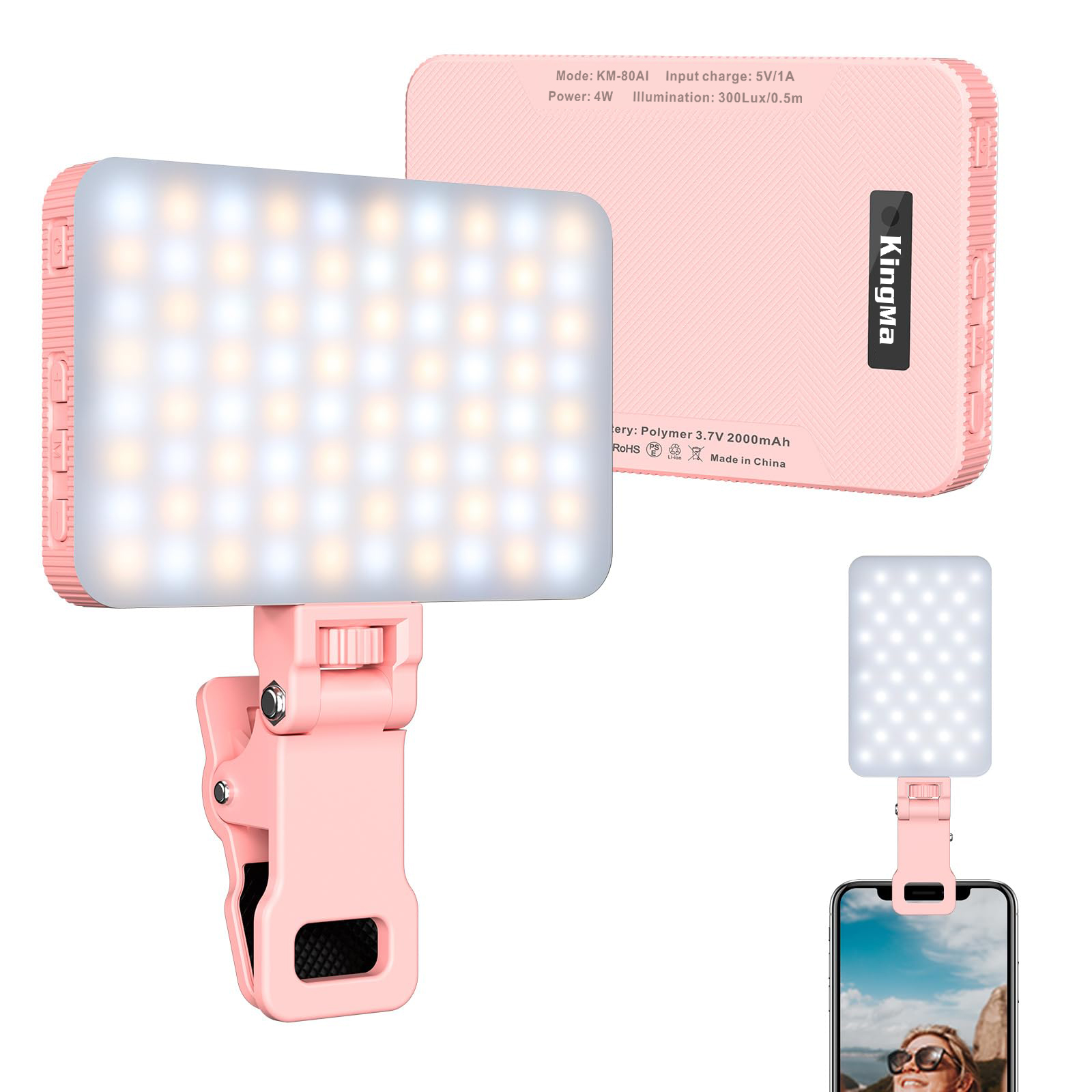 King Ma Pink Rechargeable Self - Photography Lighting Handheld review and price
