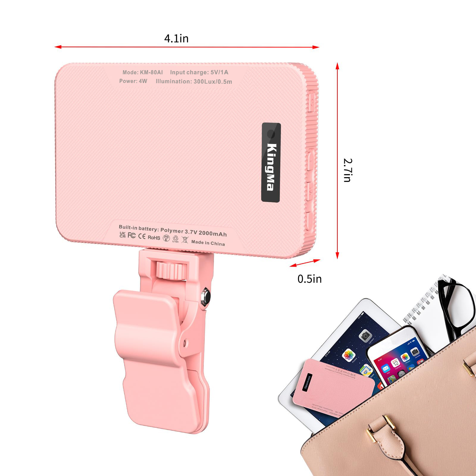 King Ma Pink Rechargeable Self - Photography Lighting Handheld review and price