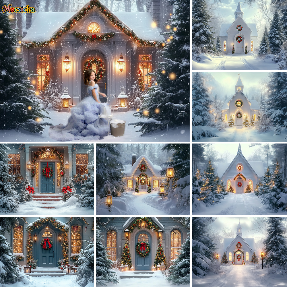 Mocsicka White Christmas Churc - Photography Lighting White Background review and price