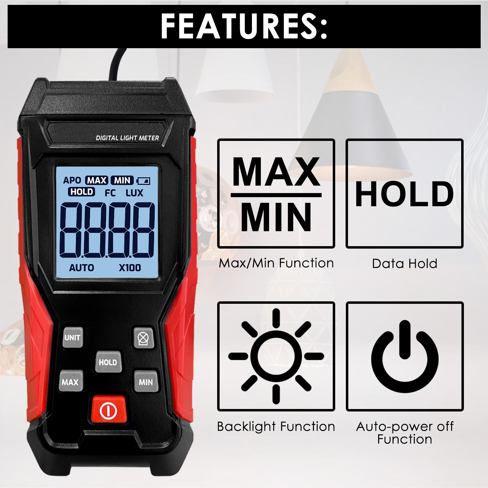 200000Lux Digital Light Lux Me - Photography Lighting Test review and price