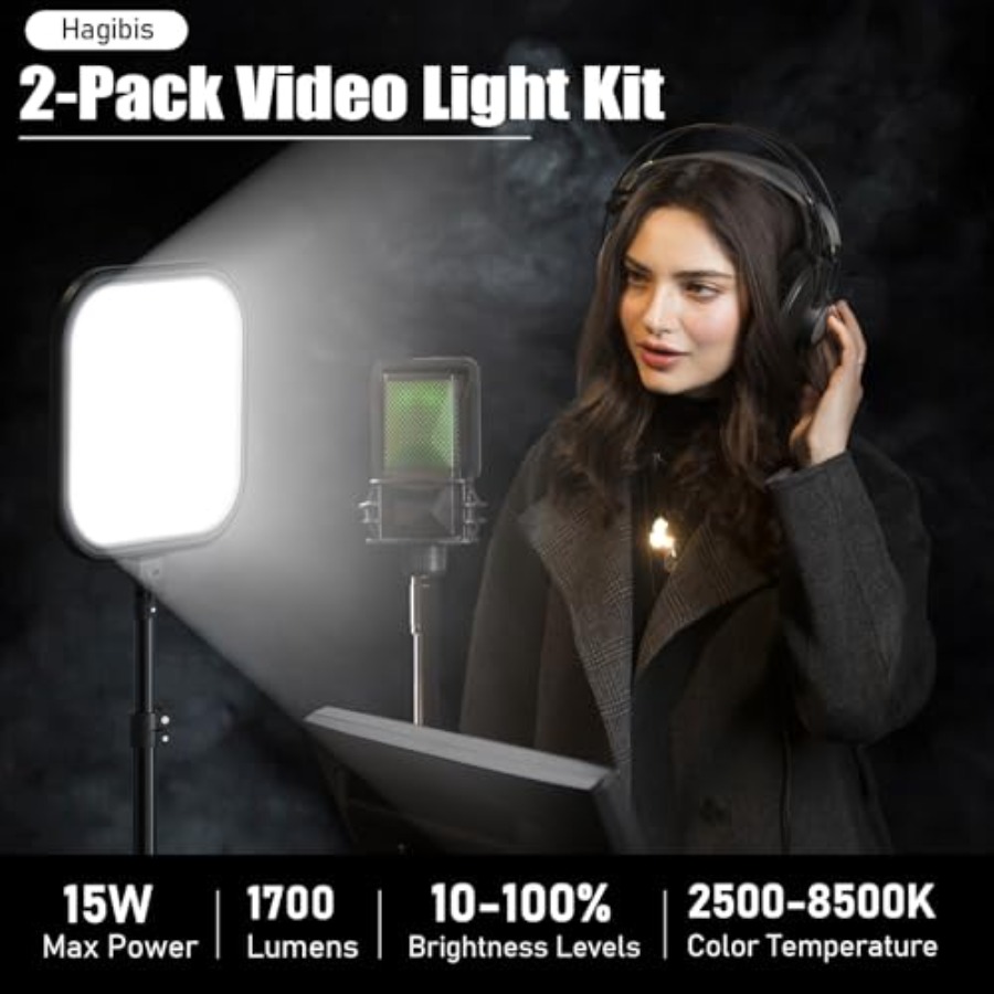 2Pack LED Video Light Kit, 15W - Photography Lighting Kit review and price