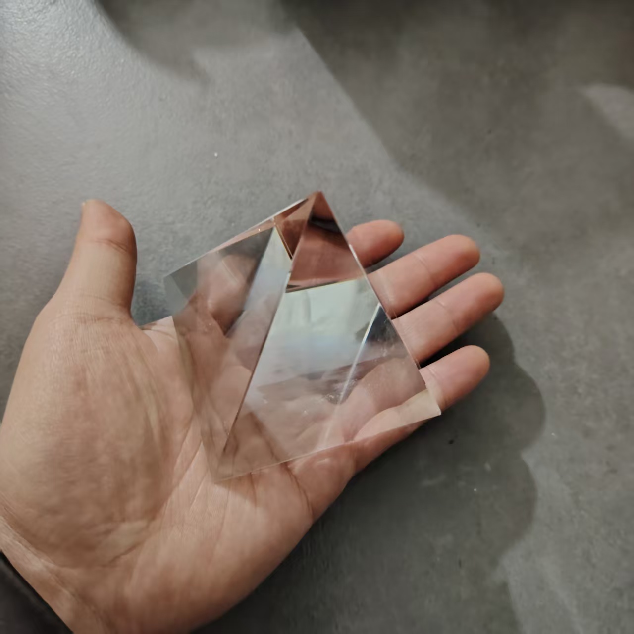 1PC 80mm Quadrangular Pyramid  - Photography Lighting Test review and price