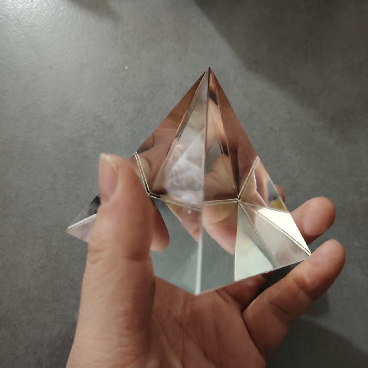 1PC 80mm Quadrangular Pyramid  - Photography Lighting Test review and price