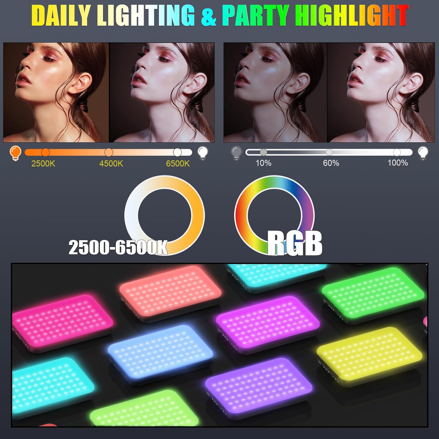 108 LED RGB Video Light, 2500K - Photography Lighting Rgb review and price